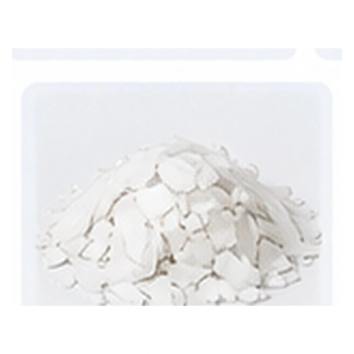 Chemical product photo — Chemical product photo — white Caustic Soda Flakes (DCM) packaging visual