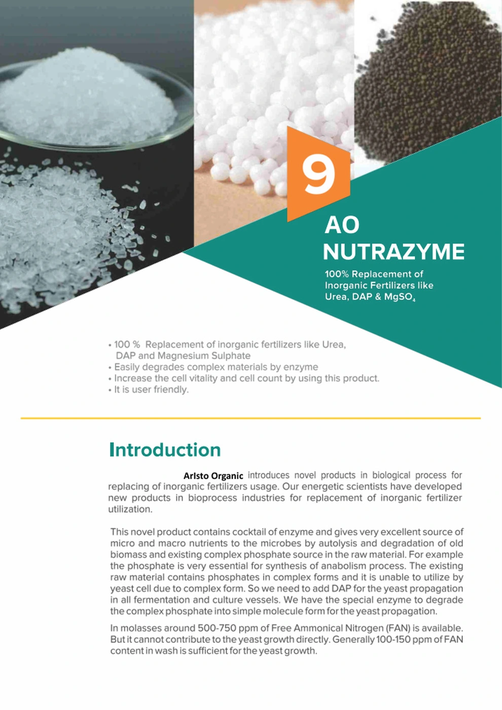 Industrial biological product