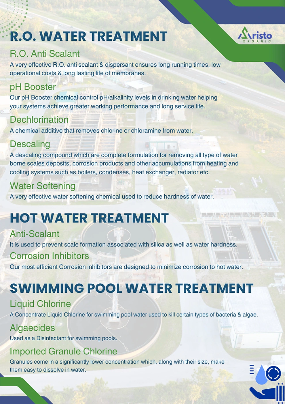 R.O. Water application visual